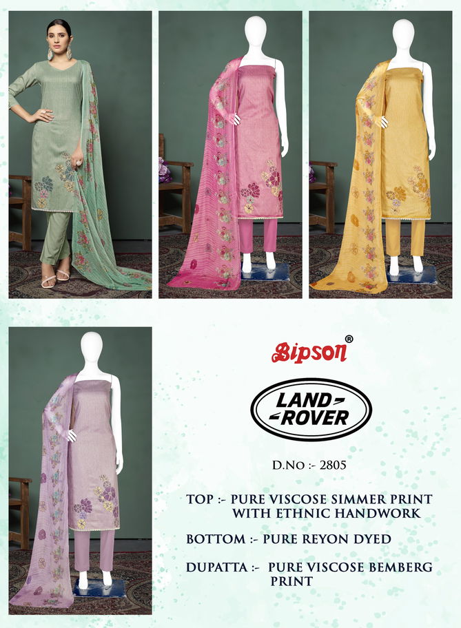 Land Rover 2805 By Bipson Viscose Printed Dress Material Wholesale Shop In Surat